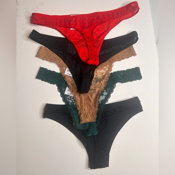 New Auden Lot of 5 Thong Panties, Size Large - Picture 8 of 8